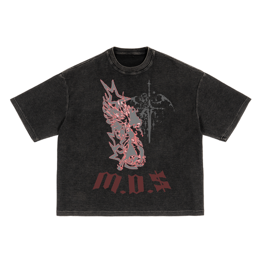 Textured Waffle Washed Boxy T-Shirt